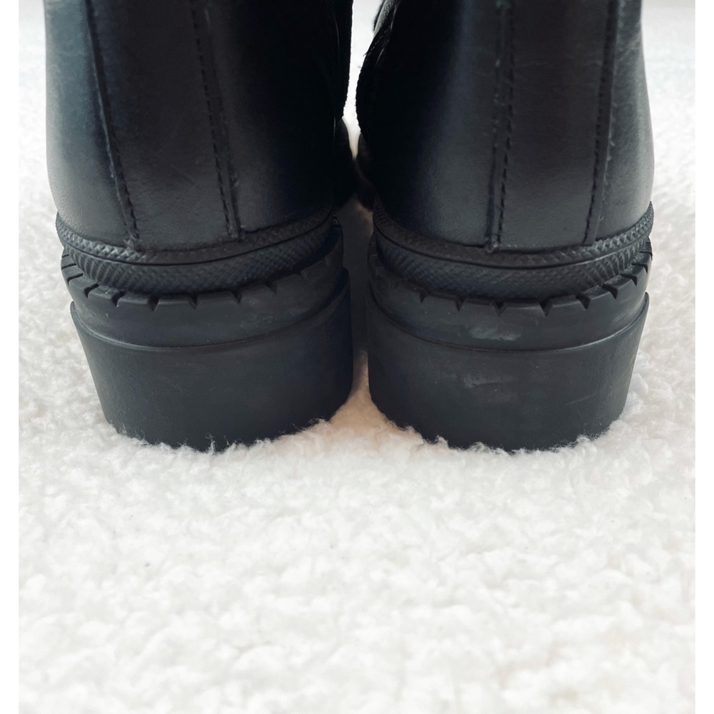 STEVE MADDEN • Black Jamisyn Leather Combat Boots, 6 - Picture 11 of 16